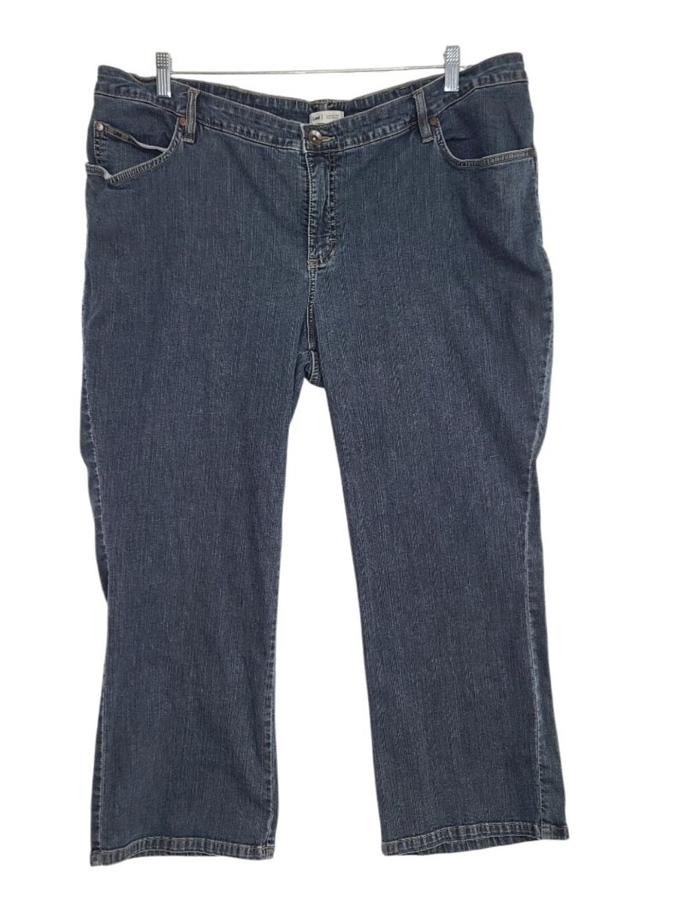 Lee Petite 24W Dark Wash Denim Pants Flap Pocket